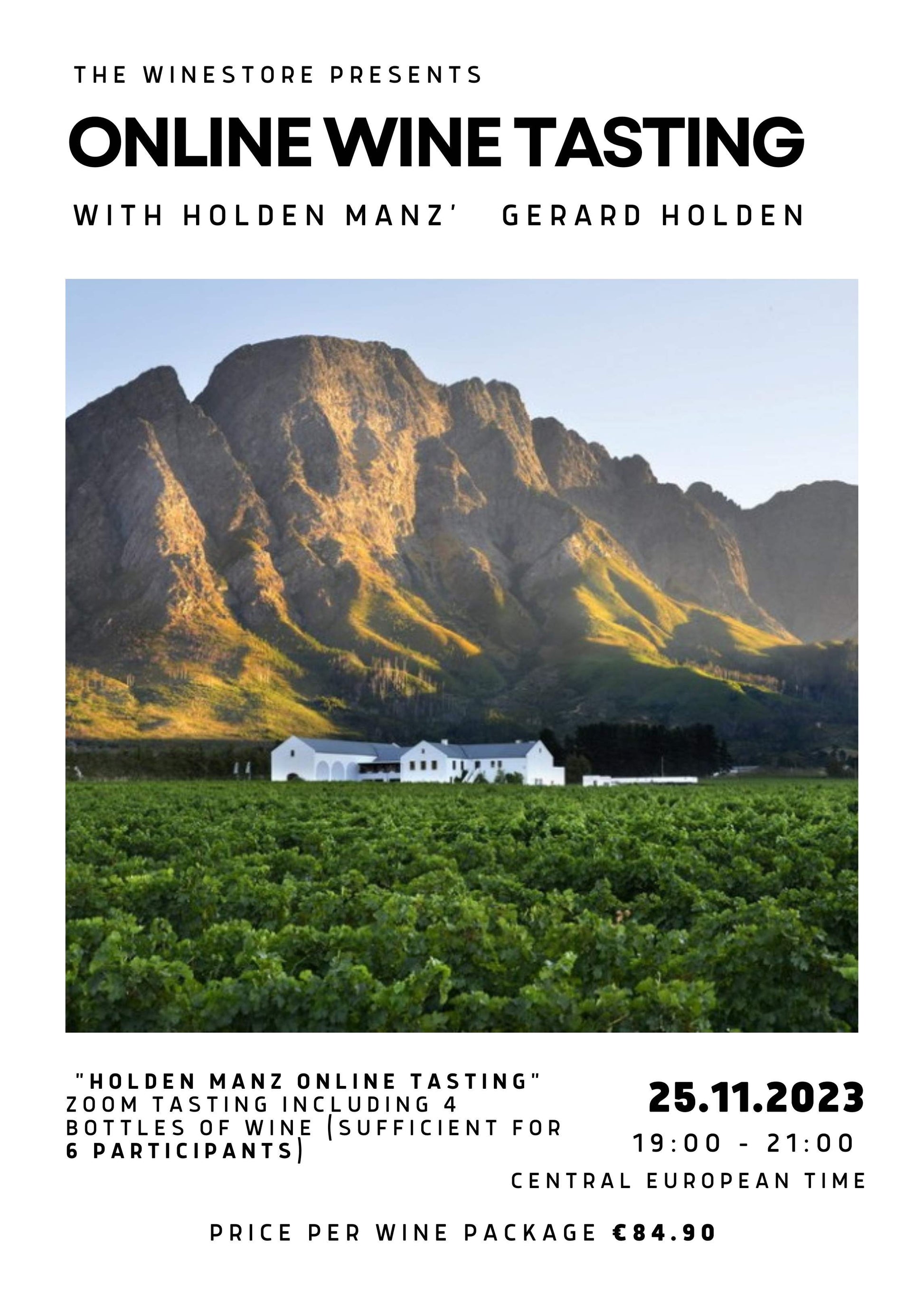 Online Wine Tasting Holden Manz